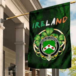 ScotsTee Shop Irish House of O'KIERAN Coat of Arms Irish Pride Garden Flag Irish Shamrock Flag