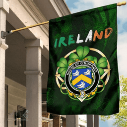 ScotsTee Shop Irish House of O'MORONEY Coat of Arms Irish Pride Garden Flag Irish Shamrock Flag
