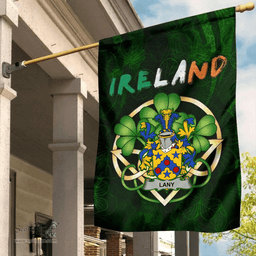 ScotsTee Shop Irish Lany or Laney Coat of Arms Irish Pride Garden Flag Irish Shamrock Flag
