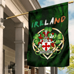ScotsTee Shop Irish Laurence Coat of Arms Irish Pride Garden Flag Irish Shamrock Flag