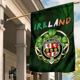 ScotsTee Shop Irish House of O'MURPHY (Muskerry) Coat of Arms Irish Pride Garden Flag Irish Shamrock Flag