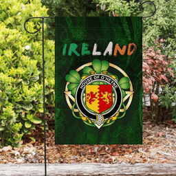 ScotsTee Shop Irish House of O'HEYNE Coat of Arms Irish Pride Garden Flag Irish Shamrock Flag