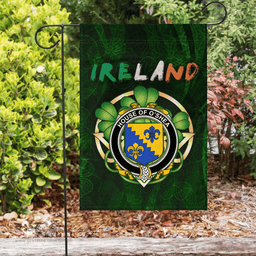 ScotsTee Shop Irish House of O'SHEA Coat of Arms Irish Pride Garden Flag Irish Shamrock Flag