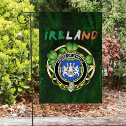 ScotsTee Shop Irish House of O'KELLY Coat of Arms Irish Pride Garden Flag Irish Shamrock Flag
