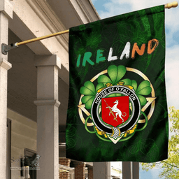 ScotsTee Shop Irish House of O'FALLON Coat of Arms Irish Pride Garden Flag Irish Shamrock Flag