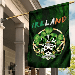 ScotsTee Shop Irish Palmer Coat of Arms Irish Pride Garden Flag Irish Shamrock Flag