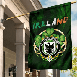 ScotsTee Shop Irish House of O'MORIARTY Coat of Arms Irish Pride Garden Flag Irish Shamrock Flag
