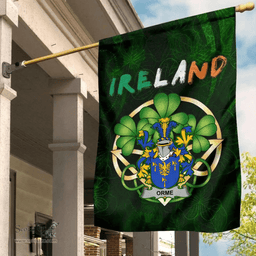ScotsTee Shop Irish Orme Coat of Arms Irish Pride Garden Flag Irish Shamrock Flag