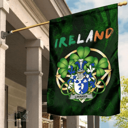 ScotsTee Shop Irish Linaker Coat of Arms Irish Pride Garden Flag Irish Shamrock Flag