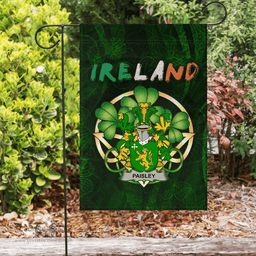 ScotsTee Shop Irish Paisley Coat of Arms Irish Pride Garden Flag Irish Shamrock Flag