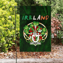 ScotsTee Shop Irish Mape Coat of Arms Irish Pride Garden Flag Irish Shamrock Flag