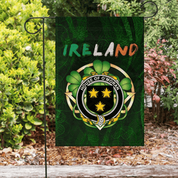 ScotsTee Shop Irish House of O'MORAN Coat of Arms Irish Pride Garden Flag Irish Shamrock Flag