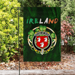 ScotsTee Shop Irish House of RYAN (O?Mulrian) Coat of Arms Irish Pride Garden Flag Irish Shamrock Flag