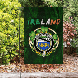 ScotsTee Shop Irish House of O'HICKEY Coat of Arms Irish Pride Garden Flag Irish Shamrock Flag