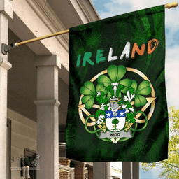 ScotsTee Shop Irish Kidd Coat of Arms Irish Pride Garden Flag Irish Shamrock Flag