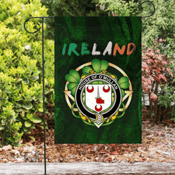 ScotsTee Shop Irish House of O'MULLAN Coat of Arms Irish Pride Garden Flag Irish Shamrock Flag
