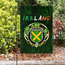 ScotsTee Shop Irish House of O'DOWD Coat of Arms Irish Pride Garden Flag Irish Shamrock Flag