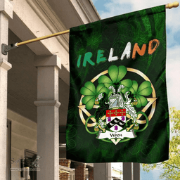 ScotsTee Shop Irish Wren or Wrenn Coat of Arms Irish Pride Garden Flag Irish Shamrock Flag