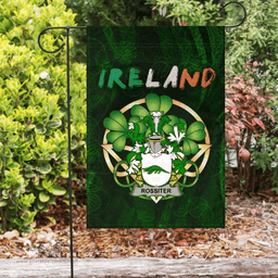 ScotsTee Shop Irish Rossiter Coat of Arms Irish Pride Garden Flag Irish Shamrock Flag