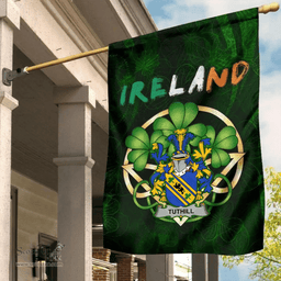 ScotsTee Shop Irish Tuthill Coat of Arms Irish Pride Garden Flag Irish Shamrock Flag