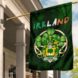 ScotsTee Shop Irish Rothe Coat of Arms Irish Pride Garden Flag Irish Shamrock Flag