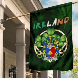 ScotsTee Shop Irish Winch Coat of Arms Irish Pride Garden Flag Irish Shamrock Flag
