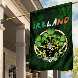 ScotsTee Shop Irish Tisdall or Tisdale Coat of Arms Irish Pride Garden Flag Irish Shamrock Flag