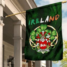 ScotsTee Shop Irish Toole or O'Toole Coat of Arms Irish Pride Garden Flag Irish Shamrock Flag