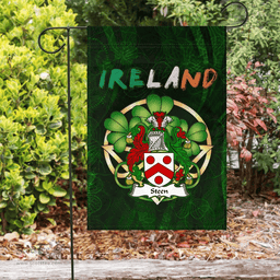 ScotsTee Shop Irish Steen Coat of Arms Irish Pride Garden Flag Irish Shamrock Flag