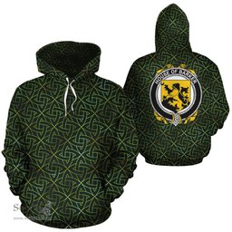 ScotsTee Shop Irish Barker Coat of Arms Family Crest Ireland Hoodie Irish Gold Symbol Hoodie
