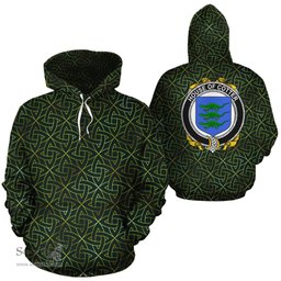 ScotsTee Shop Irish Cotter Coat of Arms Family Crest Ireland Hoodie Irish Gold Symbol Hoodie