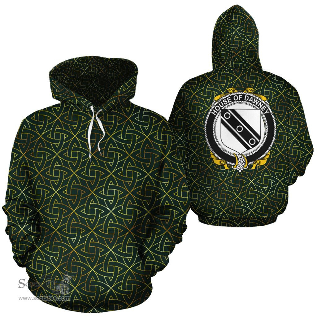ScotsTee Shop Irish Dawney Coat of Arms Family Crest Ireland Hoodie Irish Gold Symbol Hoodie