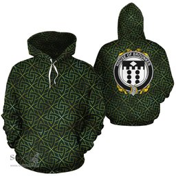 ScotsTee Shop Irish Brounker Coat of Arms Family Crest Ireland Hoodie Irish Gold Symbol Hoodie