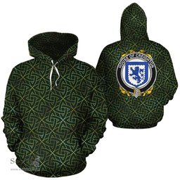 ScotsTee Shop Irish Creighton Coat of Arms Family Crest Ireland Hoodie Irish Gold Symbol Hoodie