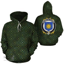 ScotsTee Shop Irish Cleare Coat of Arms Family Crest Ireland Hoodie Irish Gold Symbol Hoodie