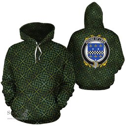 ScotsTee Shop Irish Lees Coat of Arms Family Crest Ireland Hoodie Irish Gold Symbol Hoodie