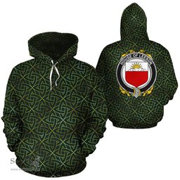 ScotsTee Shop Irish Leeson Coat of Arms Family Crest Ireland Hoodie Irish Gold Symbol Hoodie