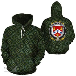 ScotsTee Shop Irish Hughes Coat of Arms Family Crest Ireland Hoodie Irish Gold Symbol Hoodie