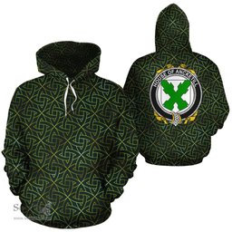 ScotsTee Shop Irish Ancketill Coat of Arms Family Crest Ireland Hoodie Irish Gold Symbol Hoodie