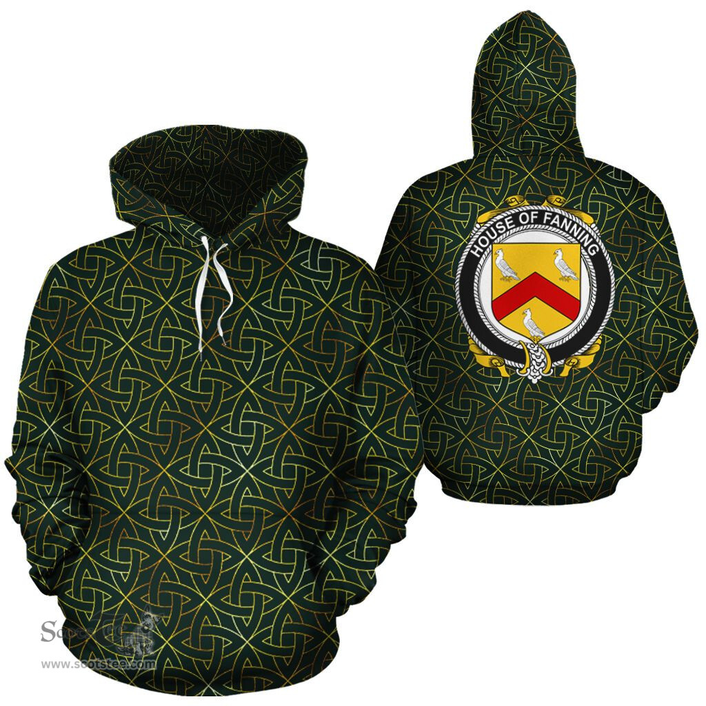 ScotsTee Shop Irish Fanning Coat of Arms Family Crest Ireland Hoodie Irish Gold Symbol Hoodie