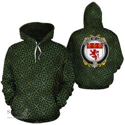 ScotsTee Shop Irish Carney Coat of Arms Family Crest Ireland Hoodie Irish Gold Symbol Hoodie