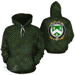 ScotsTee Shop Irish Flood Coat of Arms Family Crest Ireland Hoodie Irish Gold Symbol Hoodie