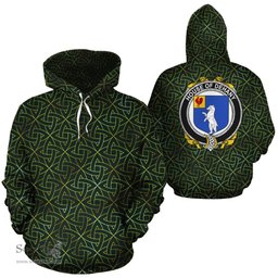 ScotsTee Shop Irish Dehany Coat of Arms Family Crest Ireland Hoodie Irish Gold Symbol Hoodie