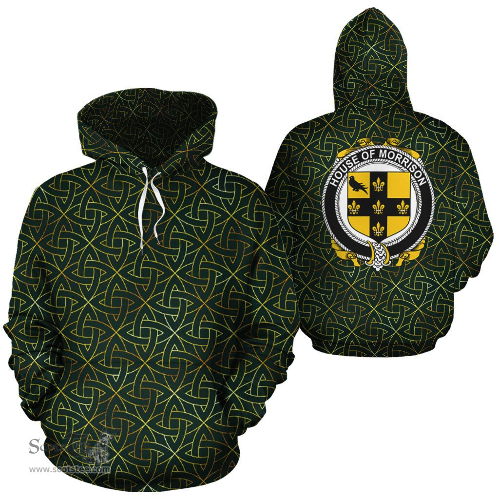 ScotsTee Shop Irish Morrison Coat of Arms Family Crest Ireland Hoodie Irish Gold Symbol Hoodie
