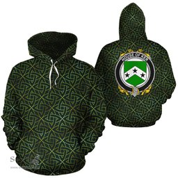 ScotsTee Shop Irish Ker Coat of Arms Family Crest Ireland Hoodie Irish Gold Symbol Hoodie