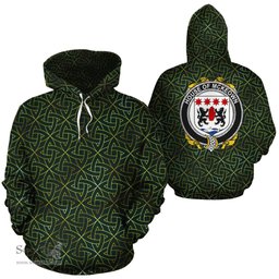 ScotsTee Shop Irish McKeown Coat of Arms Family Crest Ireland Hoodie Irish Gold Symbol Hoodie