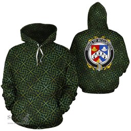 ScotsTee Shop Irish McClintock Coat of Arms Family Crest Ireland Hoodie Irish Gold Symbol Hoodie