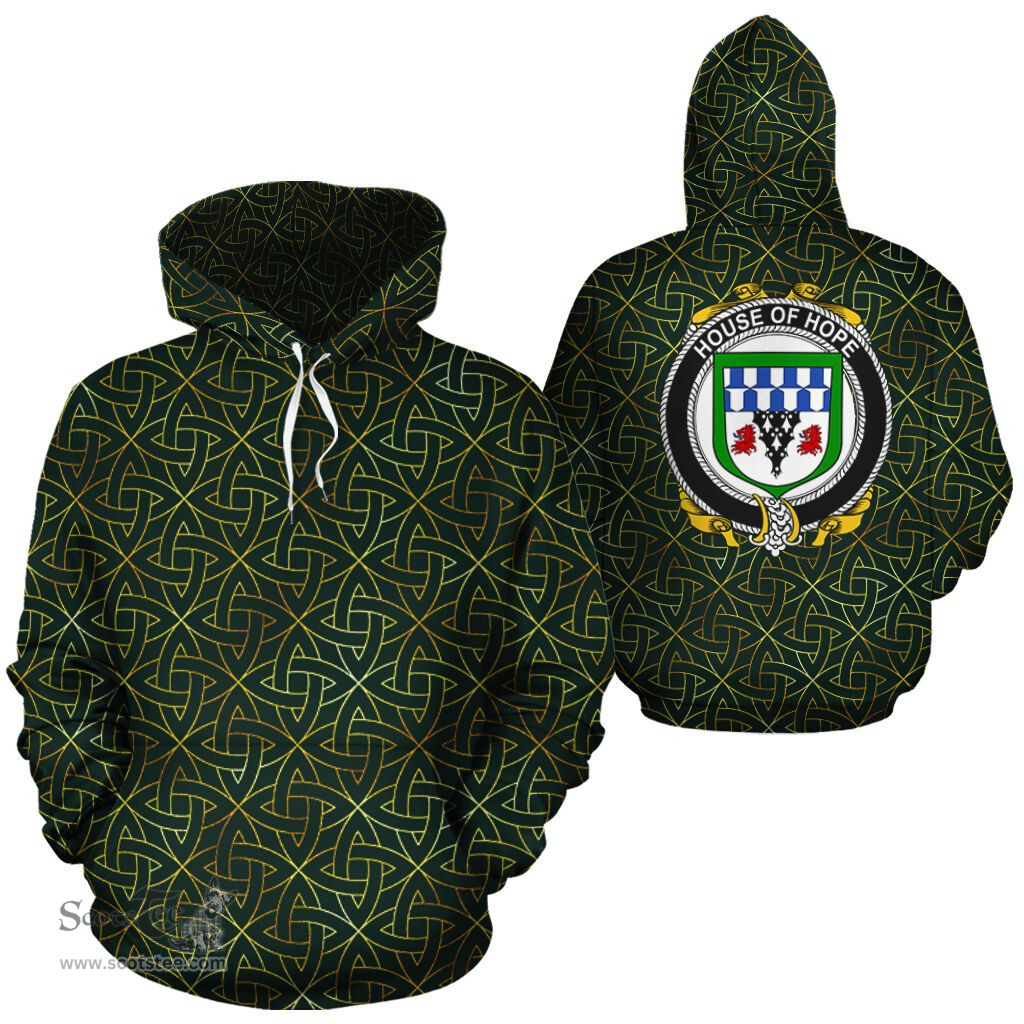 ScotsTee Shop Irish Hope Coat of Arms Family Crest Ireland Hoodie Irish Gold Symbol Hoodie