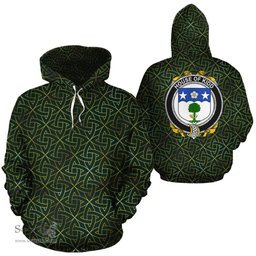 ScotsTee Shop Irish Kidd Coat of Arms Family Crest Ireland Hoodie Irish Gold Symbol Hoodie