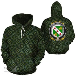 ScotsTee Shop Irish Heatley Coat of Arms Family Crest Ireland Hoodie Irish Gold Symbol Hoodie